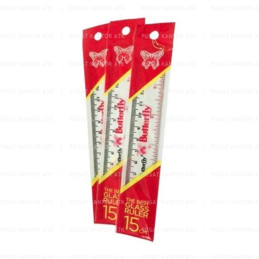 

Penggaris/Mistar Butterfly Ukuran 15 cm 15cm
