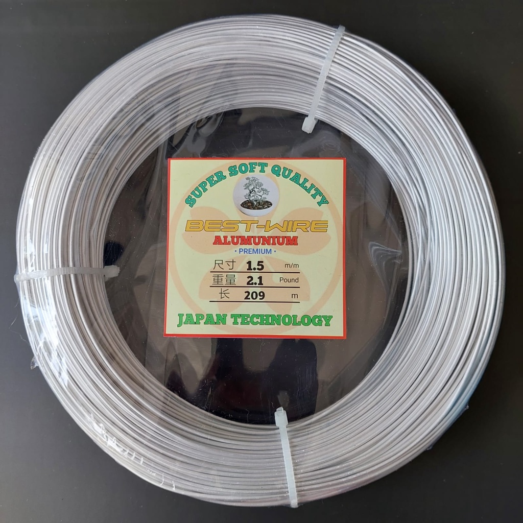 Kawat Bonsai Best Wire Alumunium Warna Putih Doff