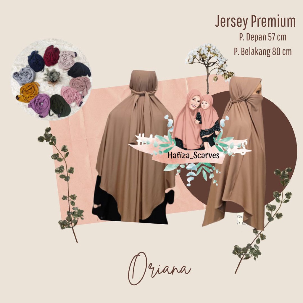 Khimar tali polos oriana hijab anak muda