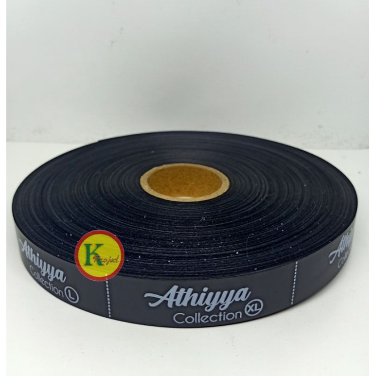 LABEL BAJU SATIN - Label Hijab Size Brand Custom 20 meter