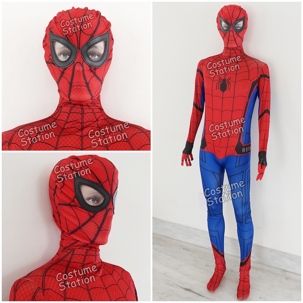 Kostum Spiderman Homecoming / Costume Superhero Marvel pria dewasa