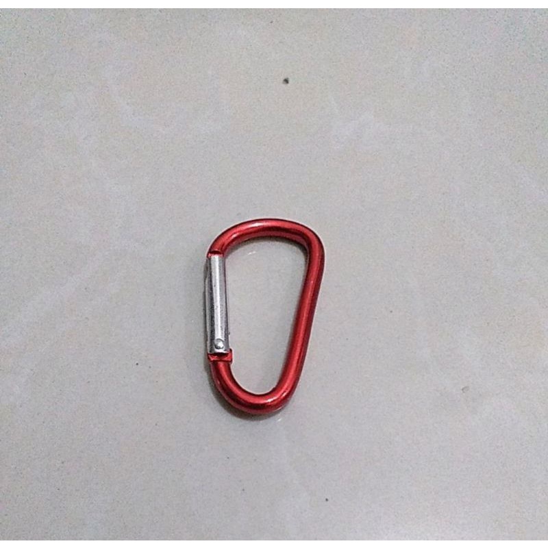 Carabiner Mini Gantungan Kunci Aluminium Alloy 5 D shape / gantungan kunci carabiner / carabinar murah