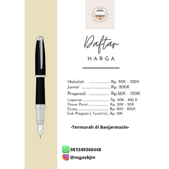 

Jasa Menulis dan Mengetik Tugas
