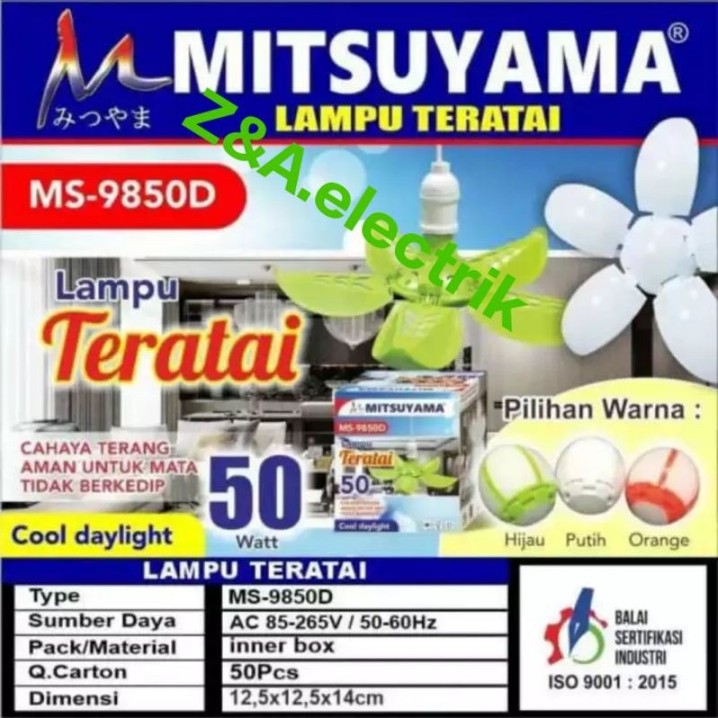 Lampu Bohlam LED 50watt MS-9850D Model teratai MITSUYAMA