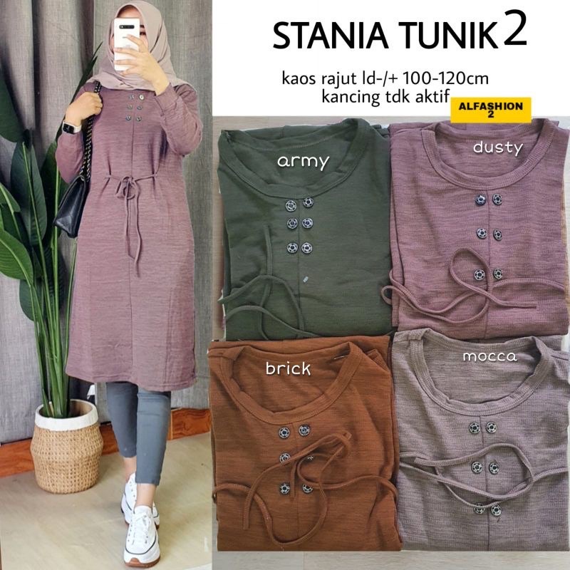 Stania Tunik - Tunik Kaos Rajut LD105+ / R.2 - 336-6804