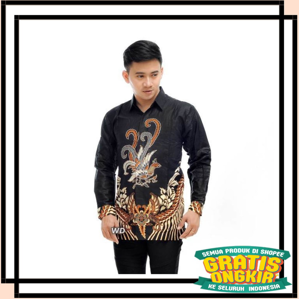 BATIK SEMARANG MURAH - TERBARU TERKINI / KEMEJA BATIK PRIA LENGAN PANJANG MOTIF KIAN SANTANG