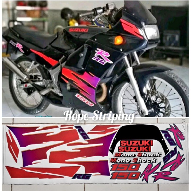 Striping Suzuki RGR Crystal th 1994 Hitam