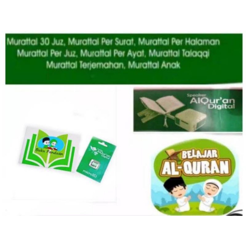 ￼MEMORY Murotal 30 Juz - Micro SD - CHIP 16GB SPEAKER ALQURAN Dengan BUKU PANDUAN