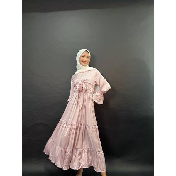 ARISHA DRESS / DRESS LEBARAN / DRES KONDANGAN / ARMANI SILK DRESS