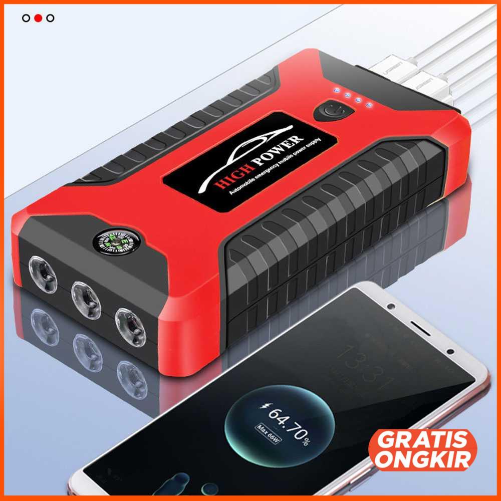 Power Bank 99800mAh Car Jump Starter 12V 4 USB JX27