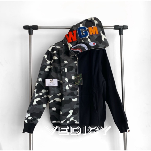 SALE HOODIE JAKET BAJU BAPE A BATHING APE SHARK HALF CITY CAMO GLOW IN THE DARK SUPER MIRROR 1:1 ORI
