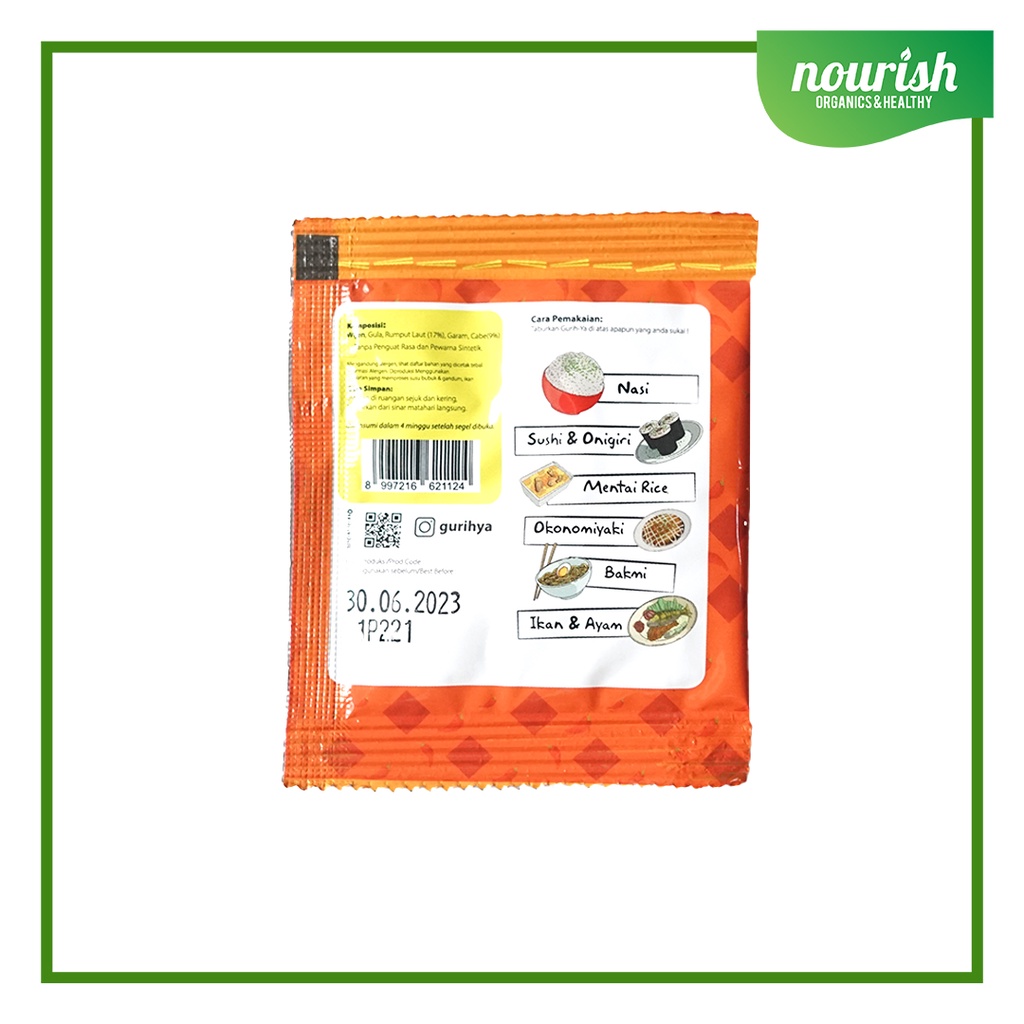 Gurih-Ya Seaweed Spicy - Sachet 5,5gr