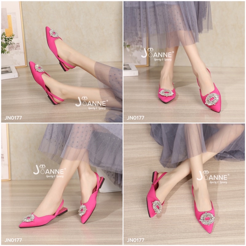 [ORIGINAL] JOANNE Sparkly Slingback Flats Shoes Sepatu Wanita #JN0177