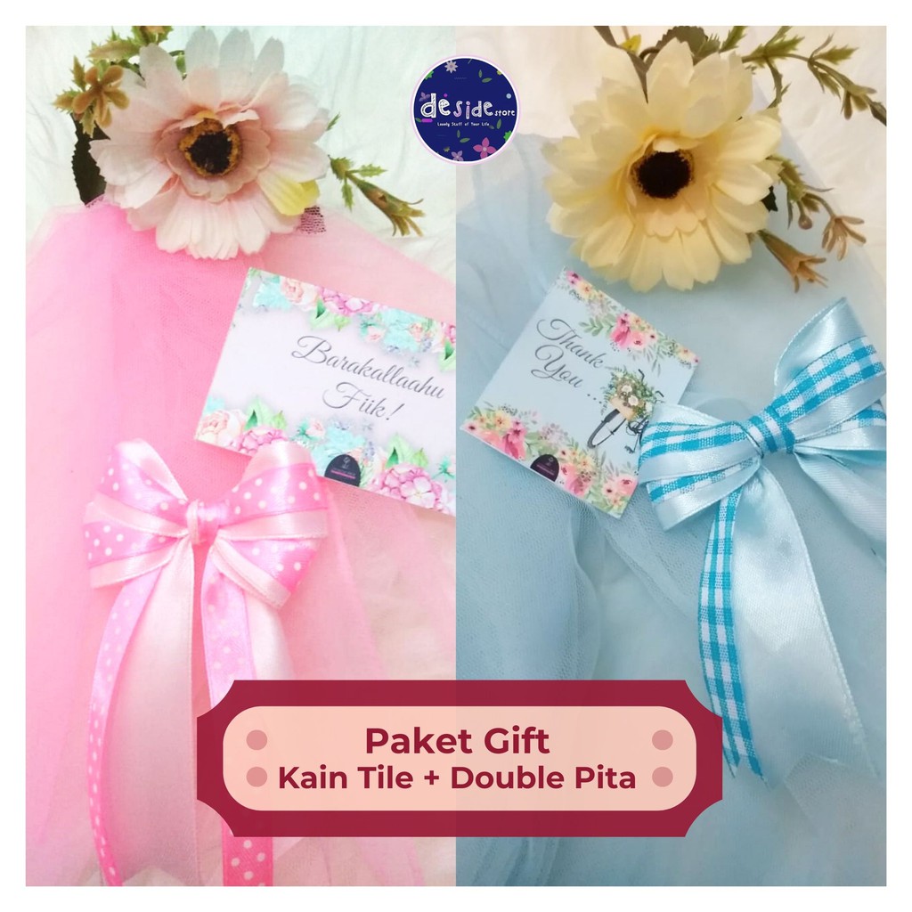 

Packaging Gift, Bungkusan Kado untuk Produk Bunga Artificial Deside dengan Kain Tile & Pita Bahan