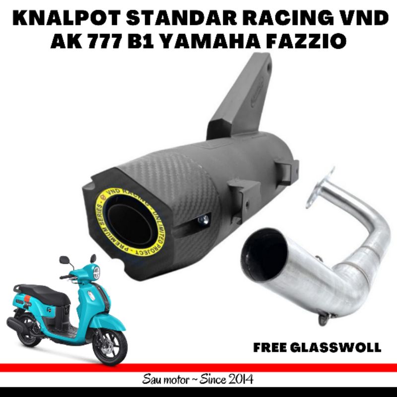 Saumotor Knalpot Yamaha Fazzio Standar Racing Ak 777 B1 Original Vnd