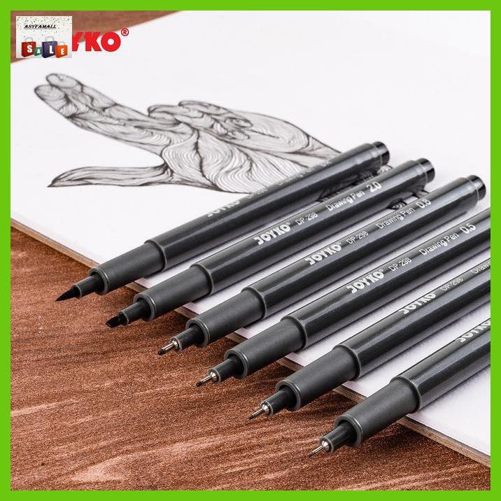 

Silutala- Drawing Pen Pena Gambar Joyko Dp-298S 1 Set 6 Pcs -Ori.