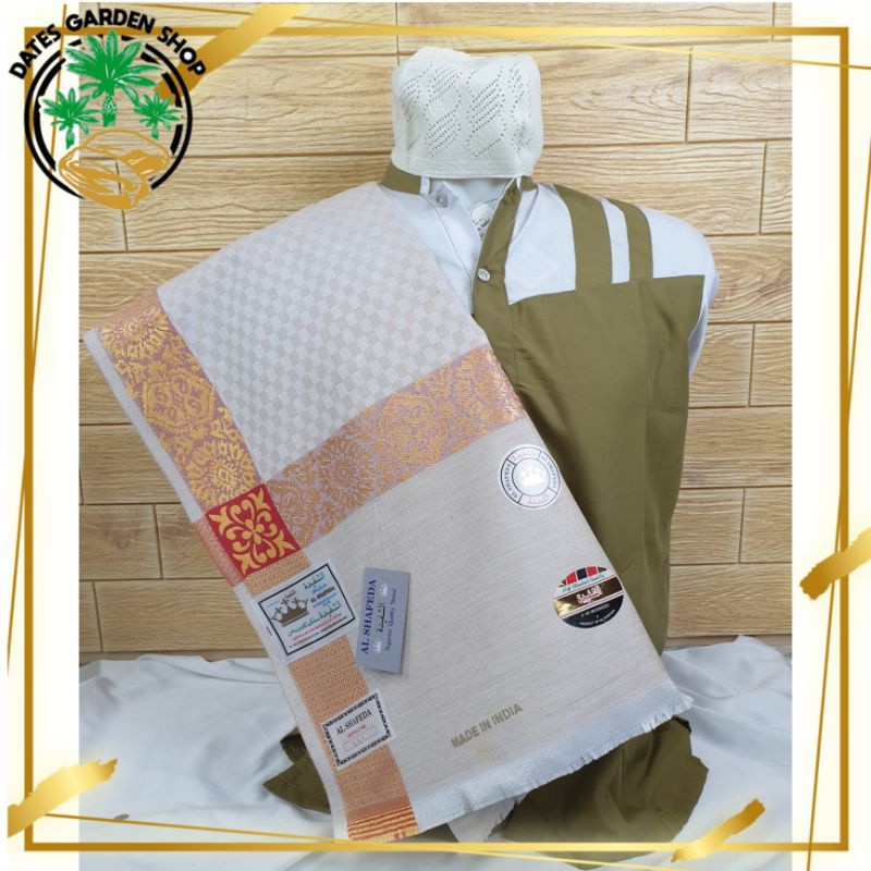 SORBAN PANJANG KASMIRI ALSHAFEDA GOLD BAHAN TEBAL