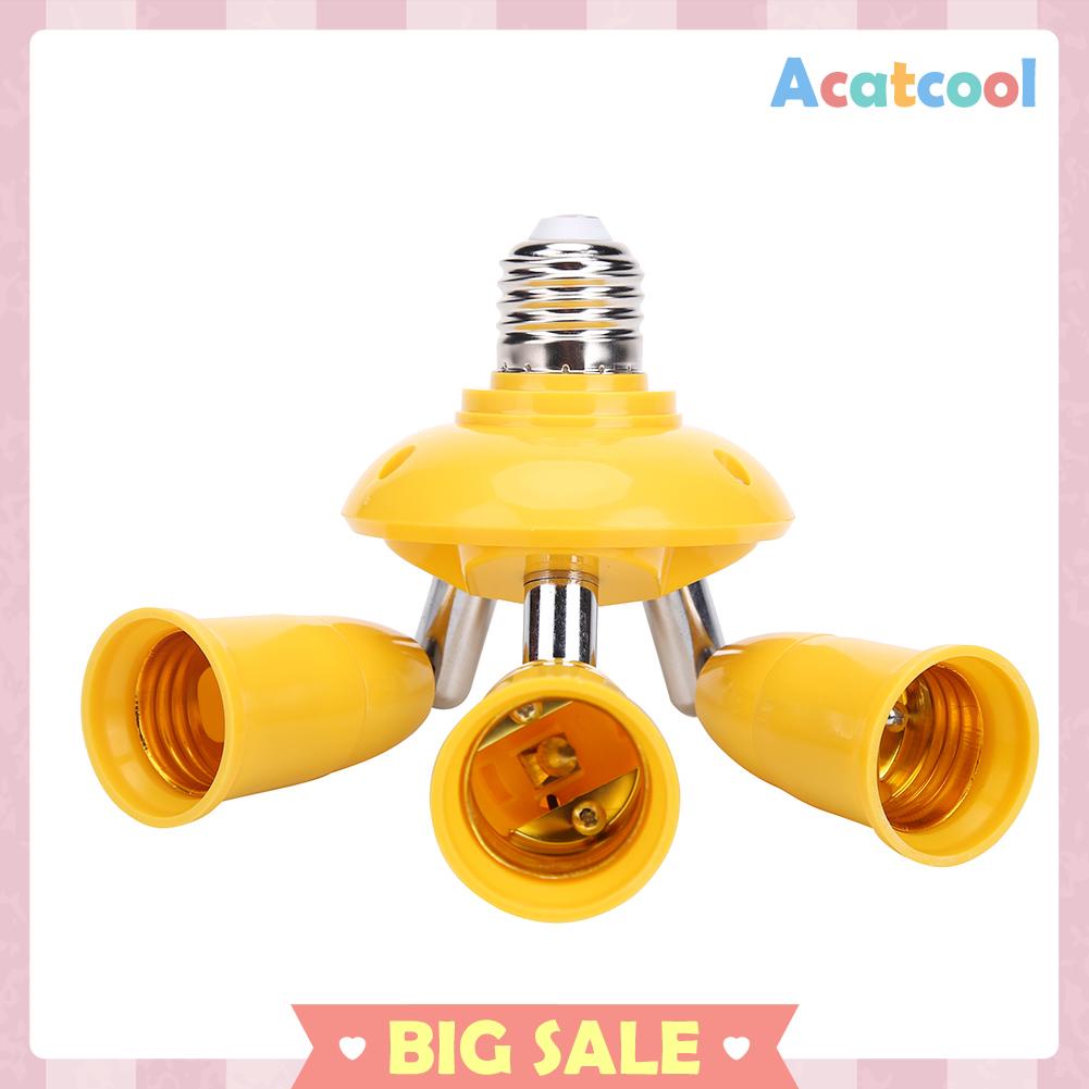 3 In 1 E27 Ke E27 Soket Dasar Lampu Bohlam Led Penyangga Adaptor Pemisah