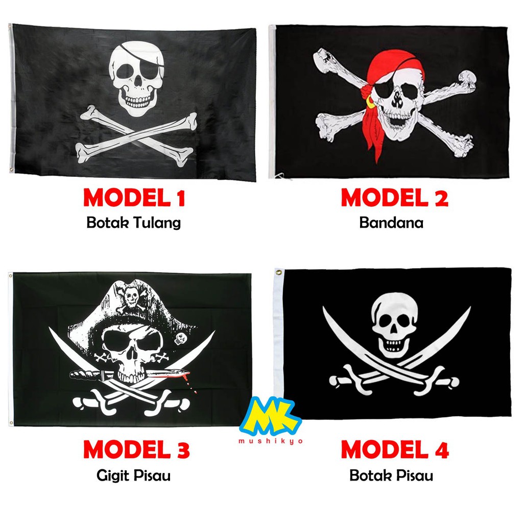 Bendera Tengkorak - Bajak Laut / Pirate - Skull Flag