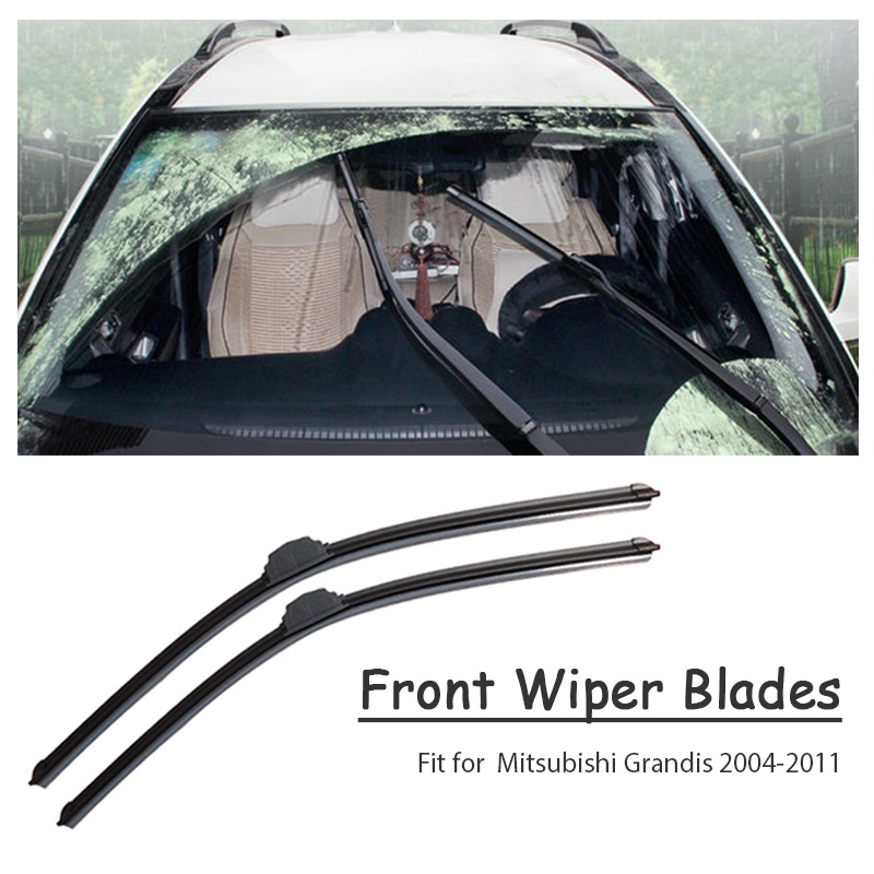 1 Set Karet Wiper Kaca Depan Mobil Untuk Mitsubishi Grandis 2011 2010 2009 2008-2004