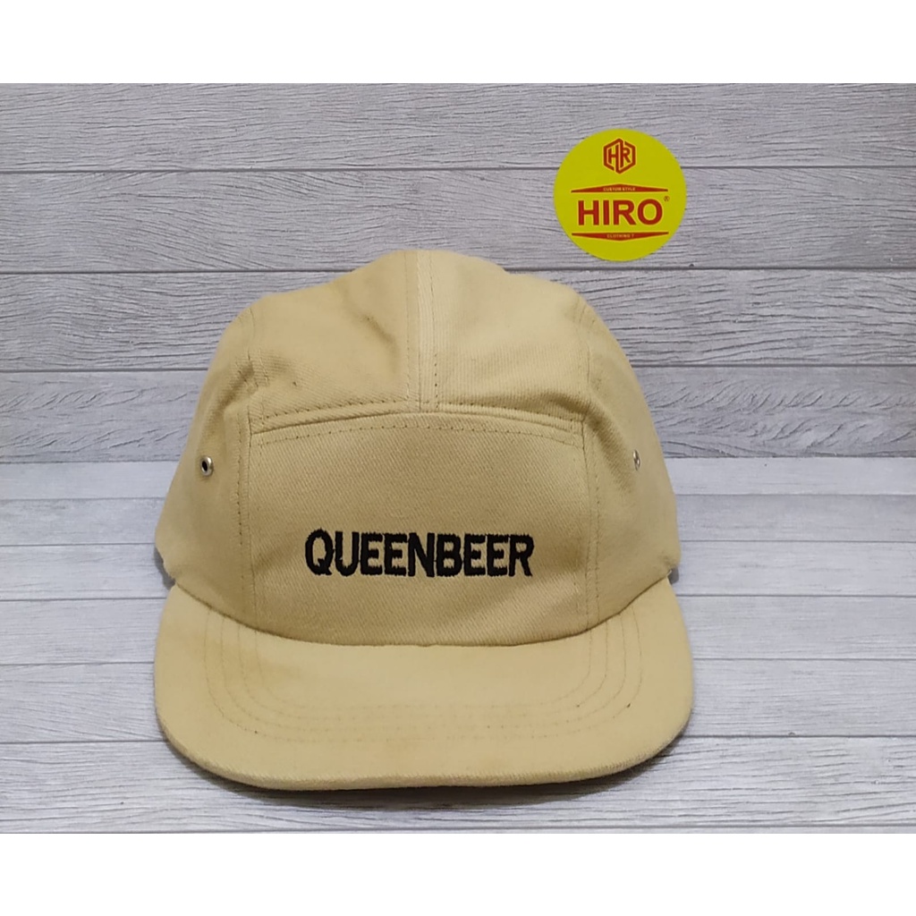 [COD]Topi Distro Pria/Topi Snapback Bordir QUEENBEER Lima Panel New Model/Topi Hip-Hop Keren