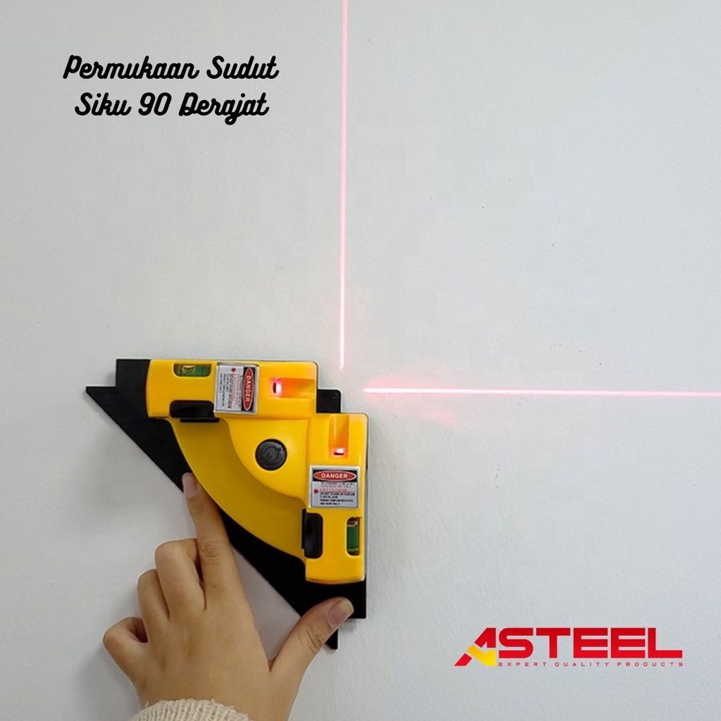 ASTEEL PROMO Laser Level Line LV-01 Square Laser Alat Ukur Siku Kelurusan Lantai Permukaan Sudut 90 Derajat Keramik Granit