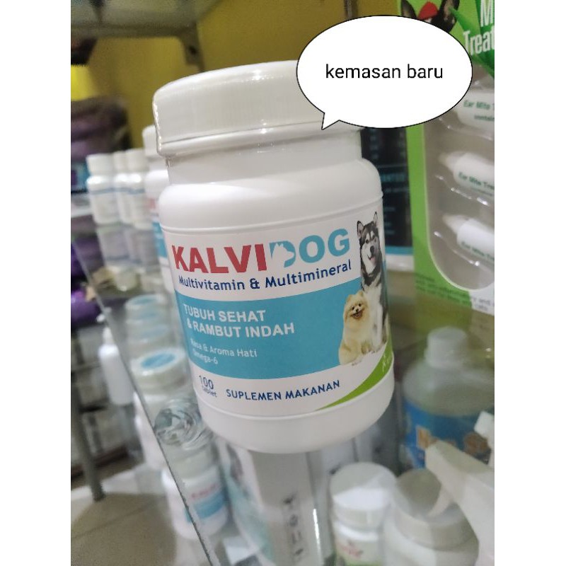 Kalvidog multivitamin dan bulu for dog 100 tbl