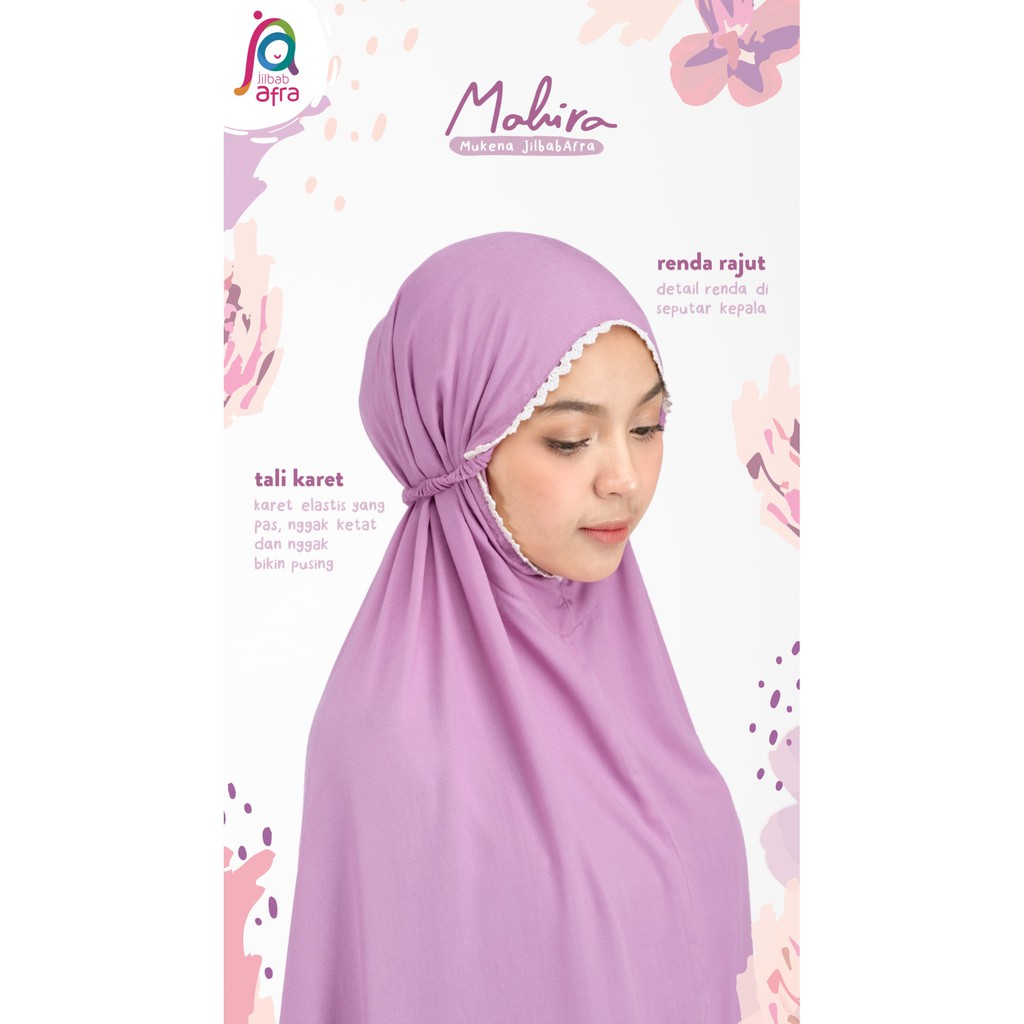 Mukena Polos Dewasa Merek Afra (Arfa) Mahira - Ash Grey - Bahan Katun Rayon HQ