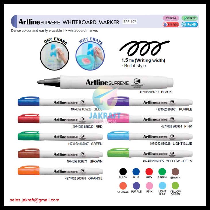 

Spidol Papan Tulis & Kaca Artline Supreme Whiteboard Marker Epf-507 Kode 402