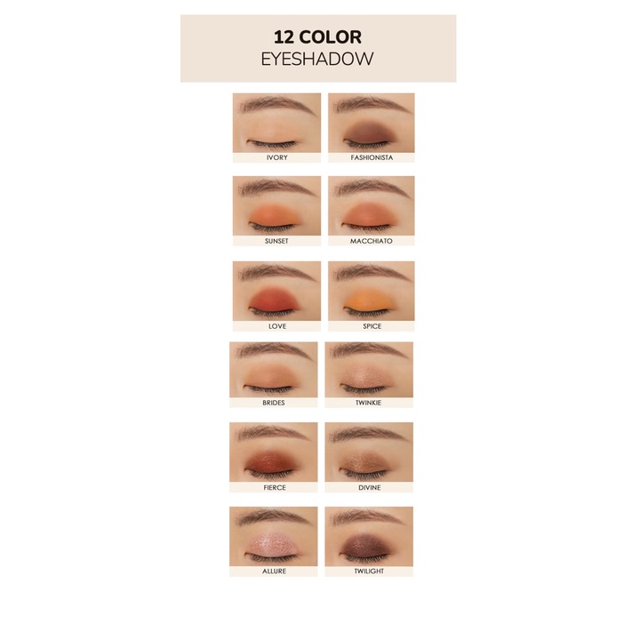 Image of Eyeshadow Lumecolors 12 Colors Day & Night Palette All In One Makeup Eyeshadow Lengkap Banyak Warna Eyeshadow Multifungsi Kosmetik Makeup #5