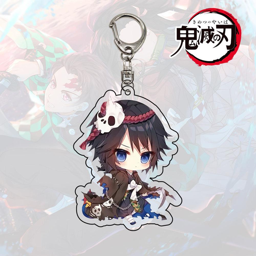 Needway Demon Slayer Gantungan Kunci Zenitsu Anime Jepang Kimetsu No Yaiba Miniatur Inosuke Kyoujurou Key Ring