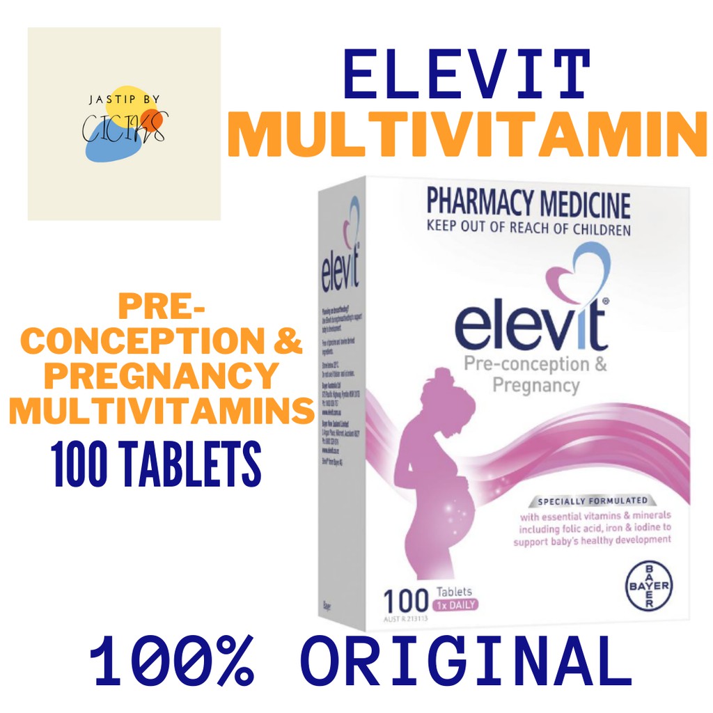 Jual Elevit Pregnancy Multivitamin Tablets 100 Pack (100 Days) Shopee