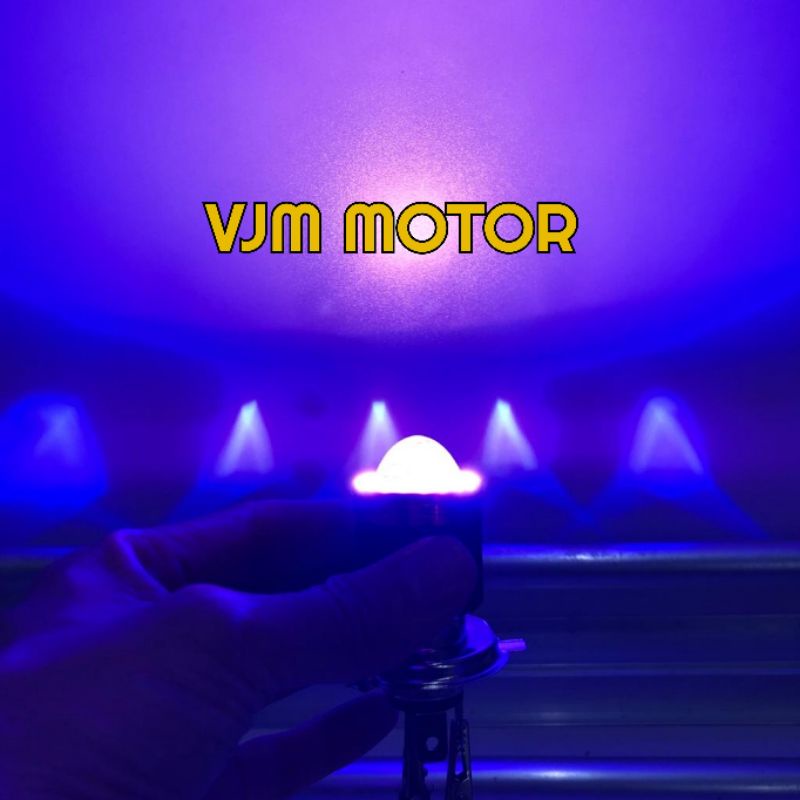 Lampu depan utama LED motor Vixion Mobil Scoopy Fi LED H4 combinasi Ring devil Eye small proji New Led mata jelly fish Nyala putih kuning Terang