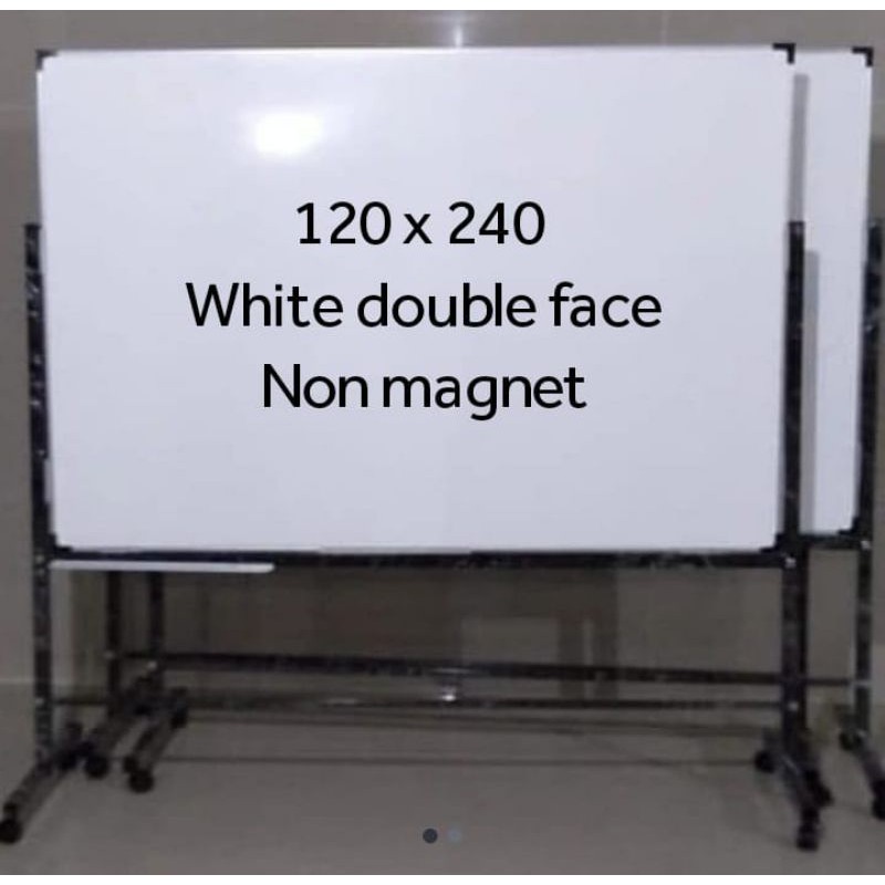 whiteboard non magnet double face 120 x 240cm