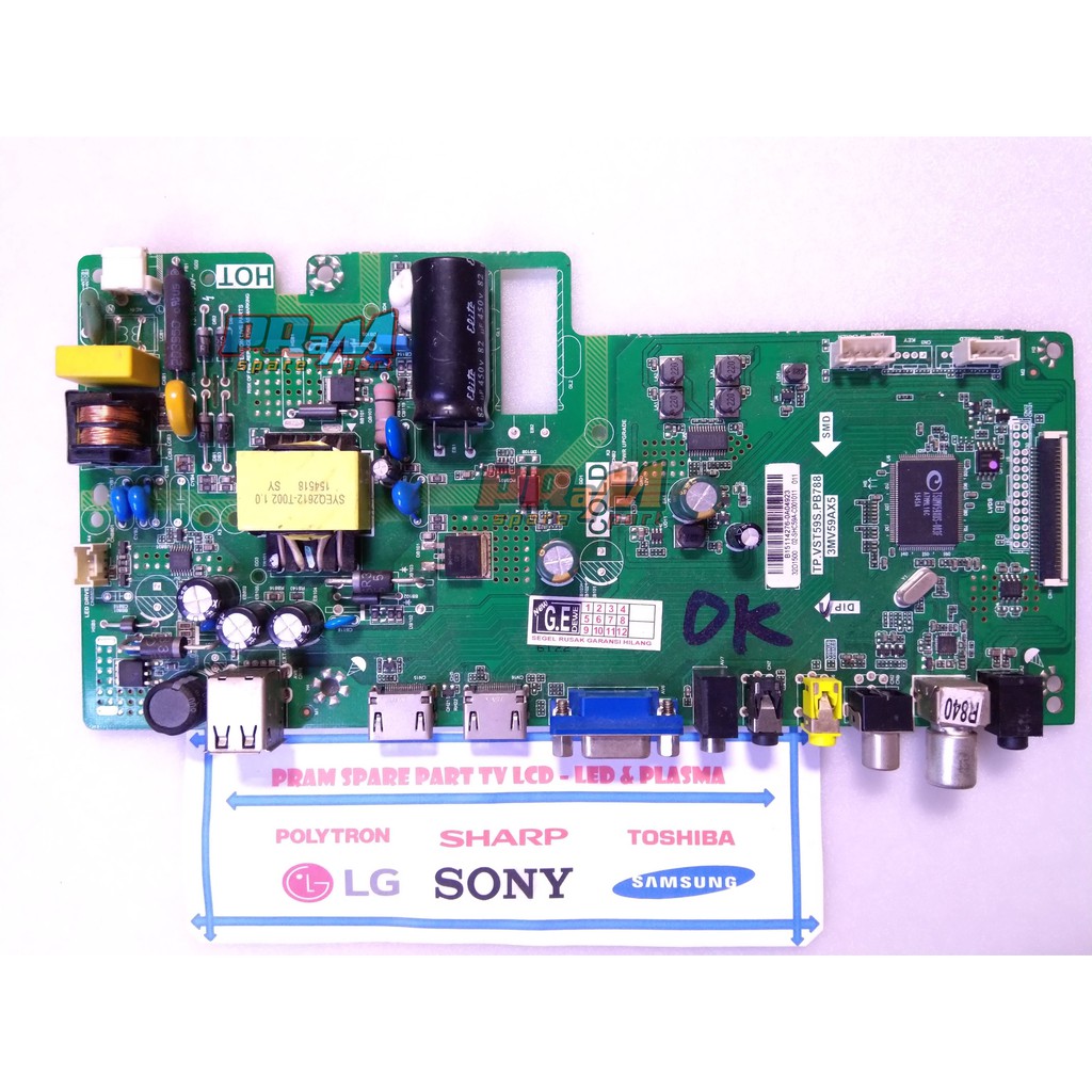 MAINBOARD TV PANASONIC 32C304 - MESIN TV PANASONIC 32C304 - PANASONIC MAINBOARD 32C304