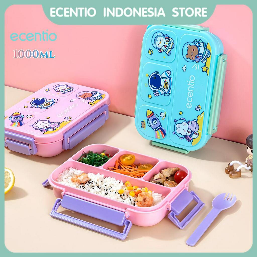 ecentio lunch box anak 1000ml 4 Skat Kotak Makan Kotak Tempat Maka BPA FREE