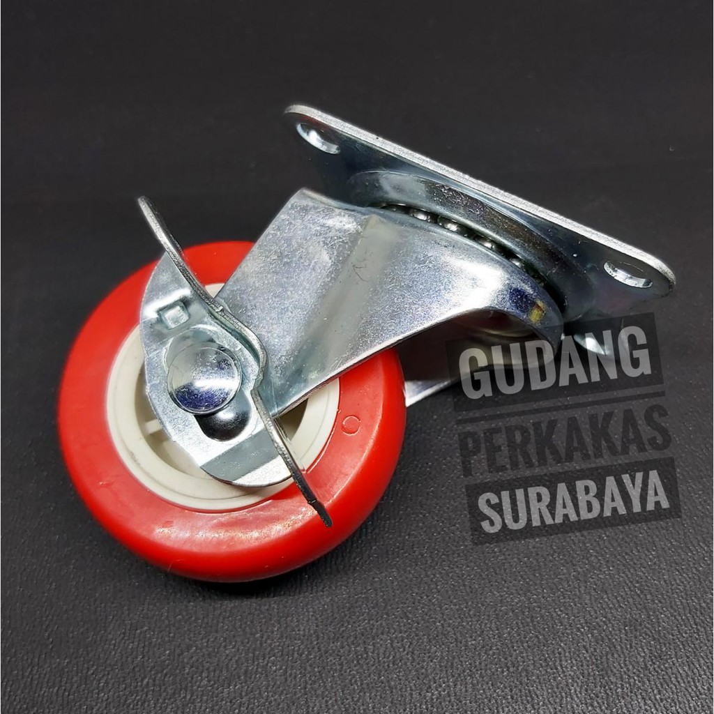  RODA  ETALASE RODA  REM PUTAR CASTER PVC HIDUP REM 50 MM 