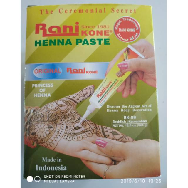 RANI KONE HENNA PASTE ATAU HENNA TANGAN RK-99 RK-82