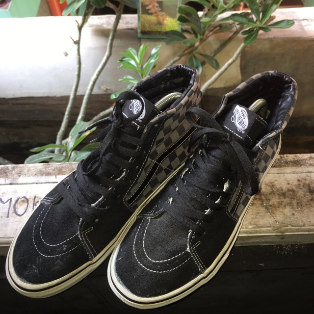 Vans Sk8 hi Checkerboard Black