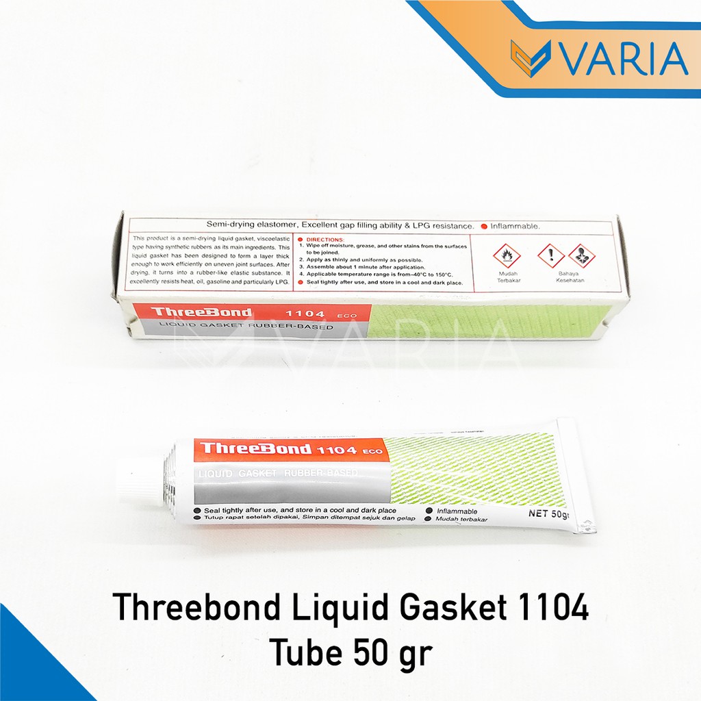 

Lem Sealant Gasket Liquid Paking Cair Threebond 1104 Tube 50 gr