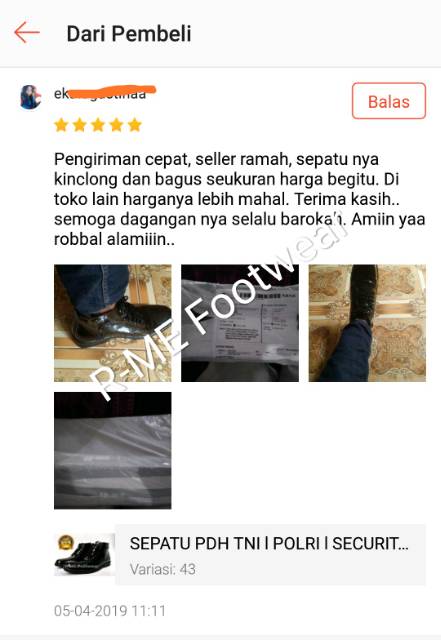 SEPATU PDH TNI POLRI SECURITY INSTANSI R-ME TS01-5