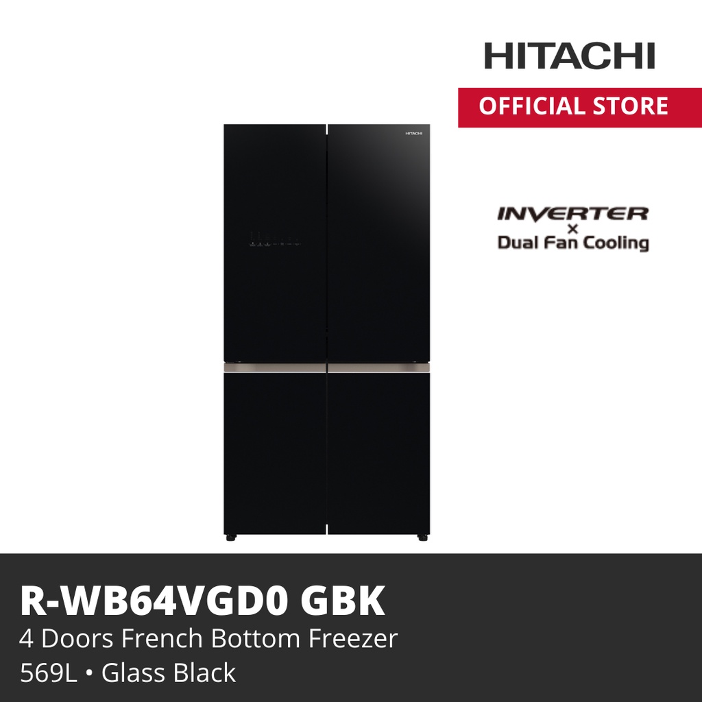 Kulkas hitachi  R-WB64VGD0 GBK 569 Liter French Door