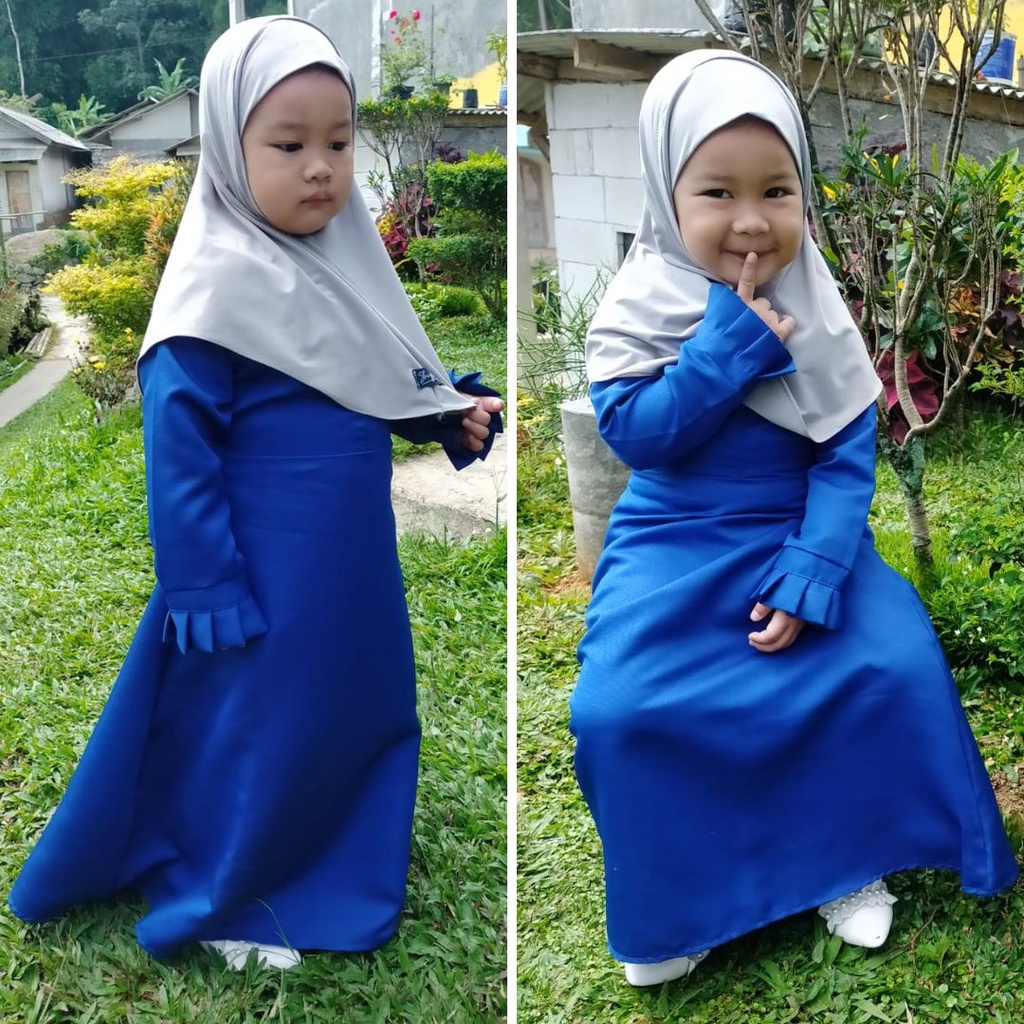 Gamis Anak Lucu Mengaji Biru BCA