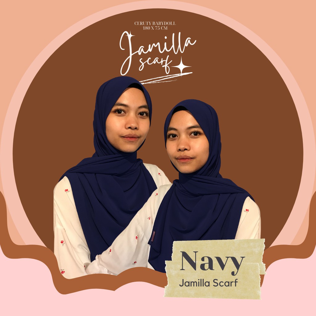 JAMILA SCARF PREMIUM CERUTI BABYDOLL HIJAB / PASHMINA CERUTI / JILBAB