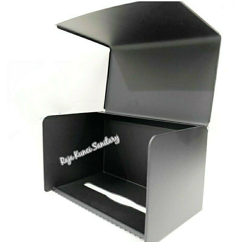 Tempat Tissue Stainless Hitam K22 Black/Rak Tissue Lembaran Hitam Black/Rak Tissue Gulung