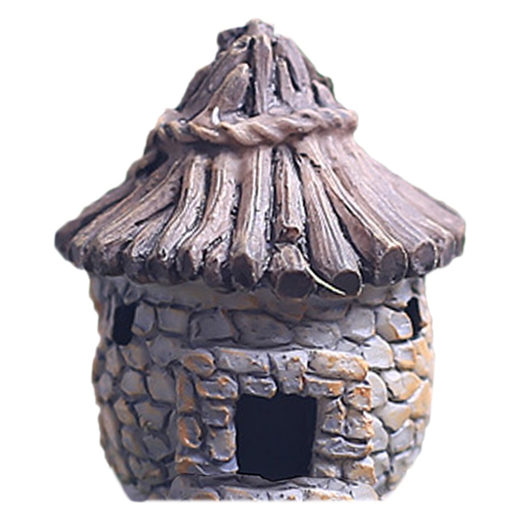 Fairy Cottage Landscape Decor Resin House Garden Ornament ❥huiteni