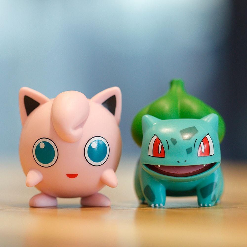 Lanfy Pokemon 6Pcs /Set Hadiah Ulang Tahun Jigglypuff Bulbasaur Charmander Psyduck Tokoh Anime