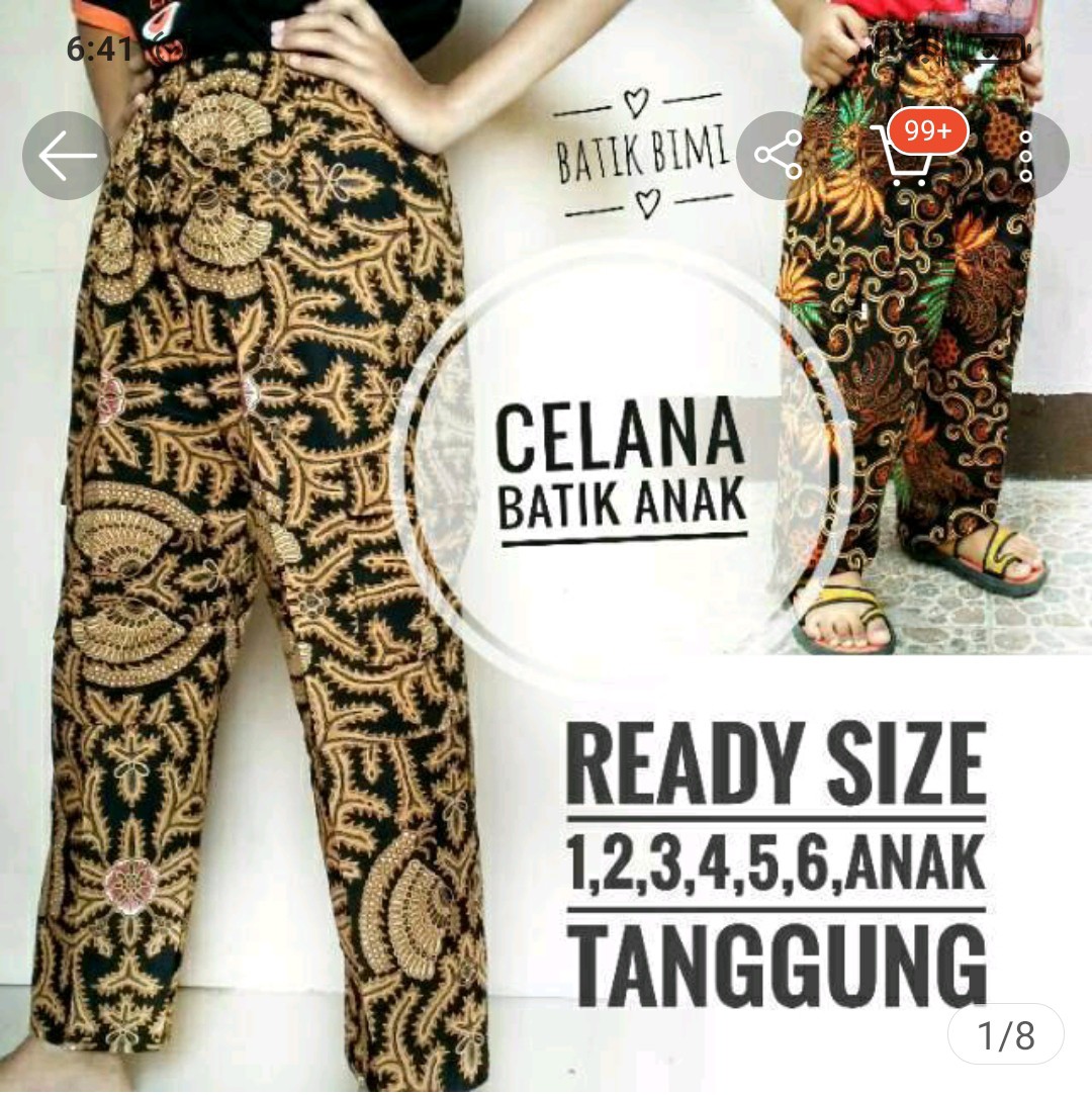 Griyabatikbimi Celana Batik Anak Boim Betawi Bisa Pilih Motif Bahan Katun Berkualitas Premium