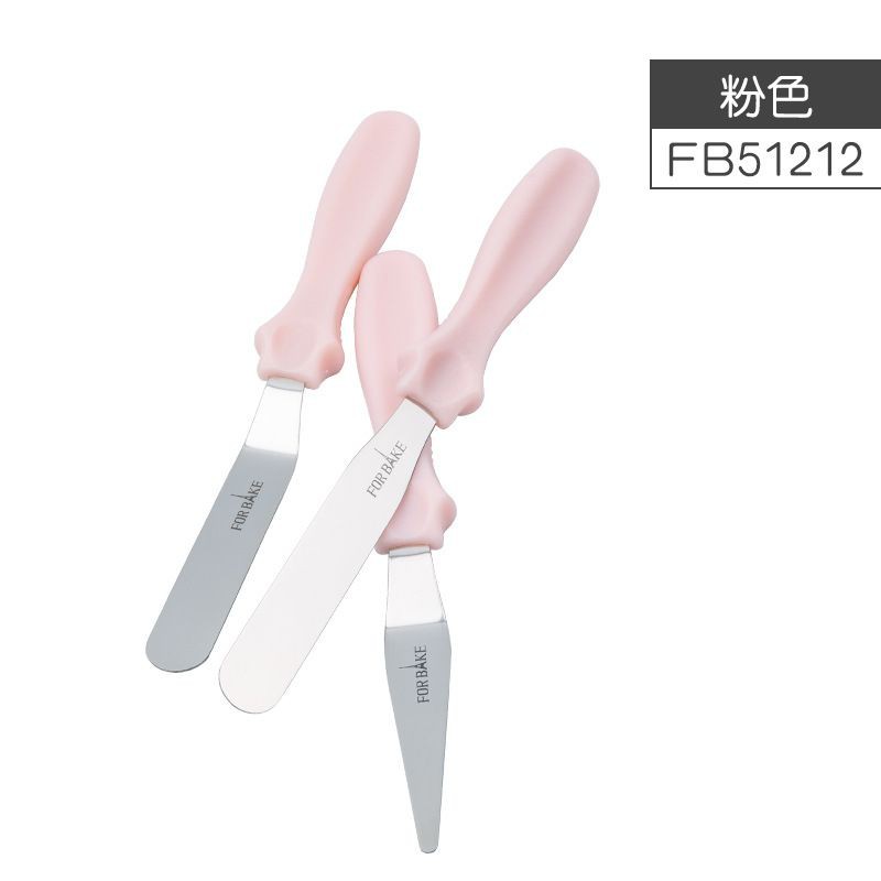 Forbake 3pcs stainless cake mouse spatula / spatula skraper kue