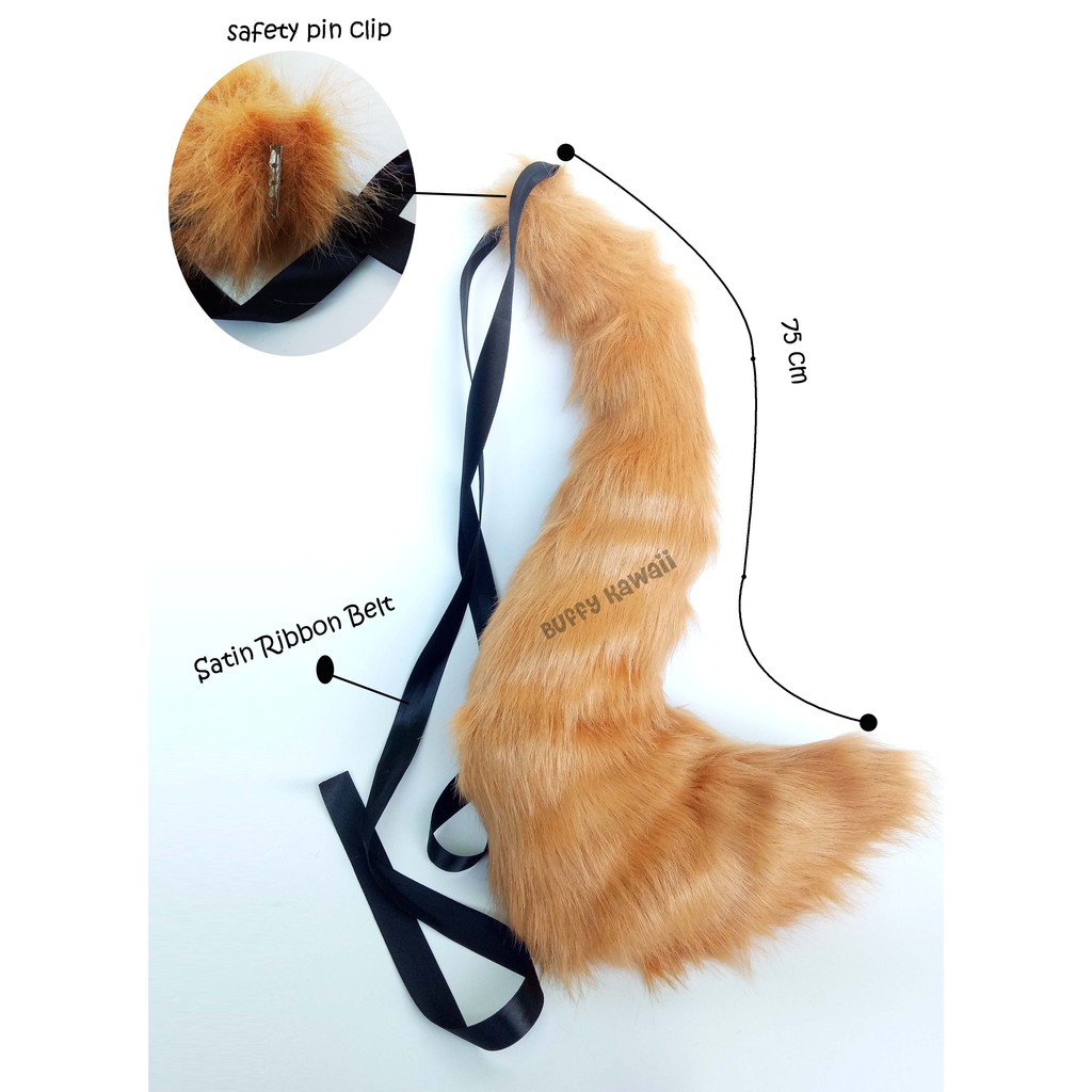 Fox tail realistic furry animal cosplay halloween party accessories dog cat bunny shippo costume